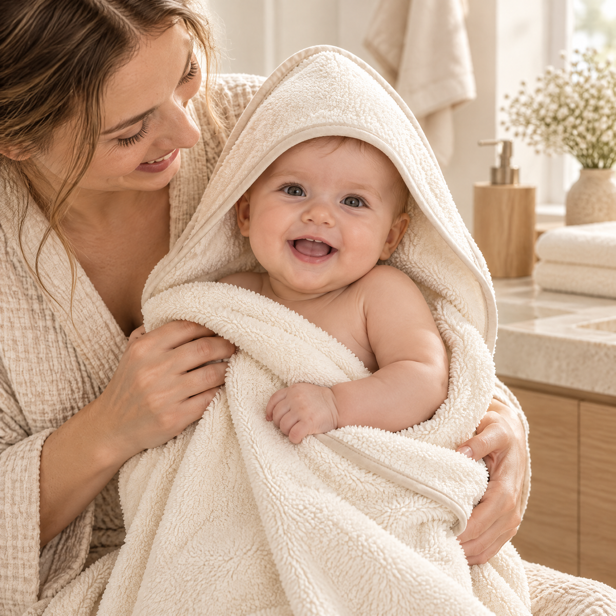 Meraveld™ Plush Hooded Baby Towel