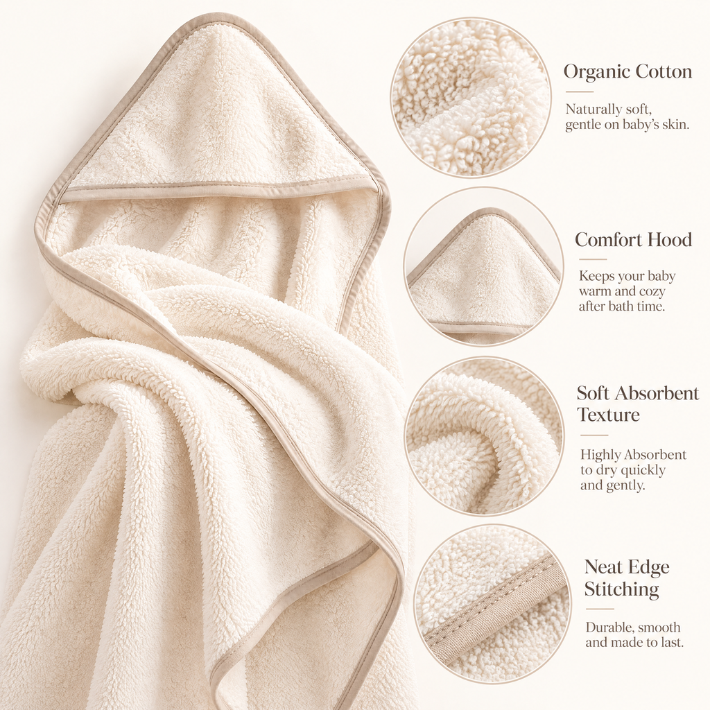 Meraveld™ Plush Hooded Baby Towel